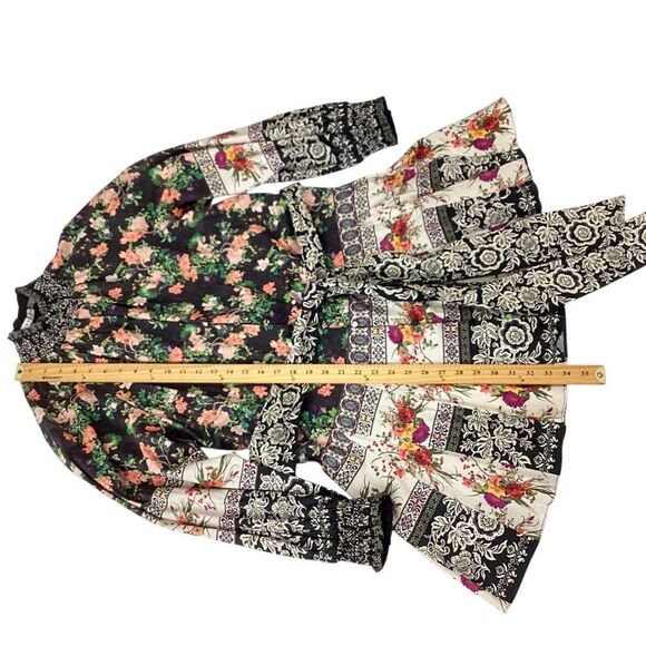 NWT Alice + Olivia Size 6 Janis Floral Mock Neck Mini Dress Dream Castle Multi - Picture 9 of 13